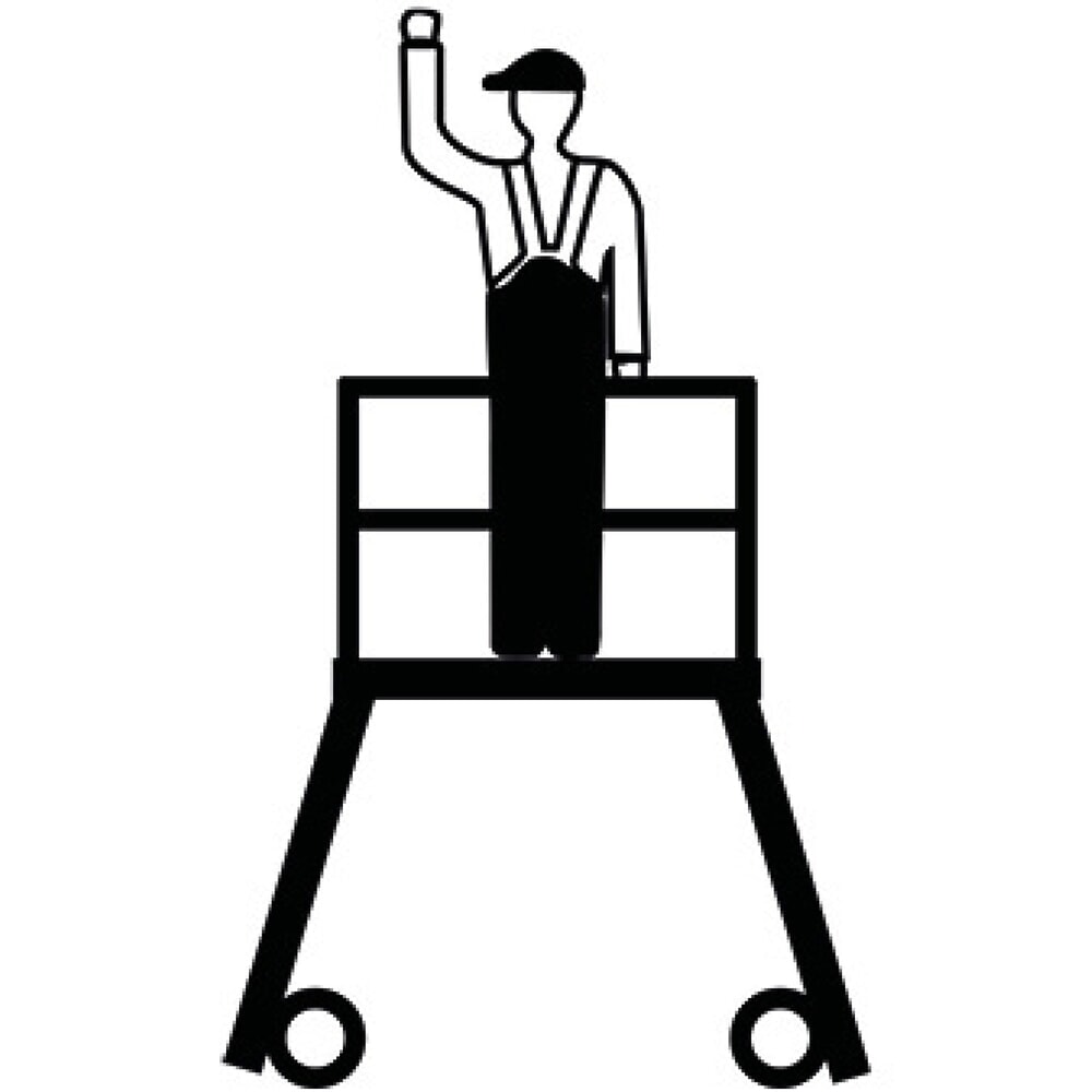 Productafbeelding nr. 6: KRAUSE® STABILO mobiele bordesladder, dubbelzijdig toegankelijk, profielrooster R13, 2 x 3 treden