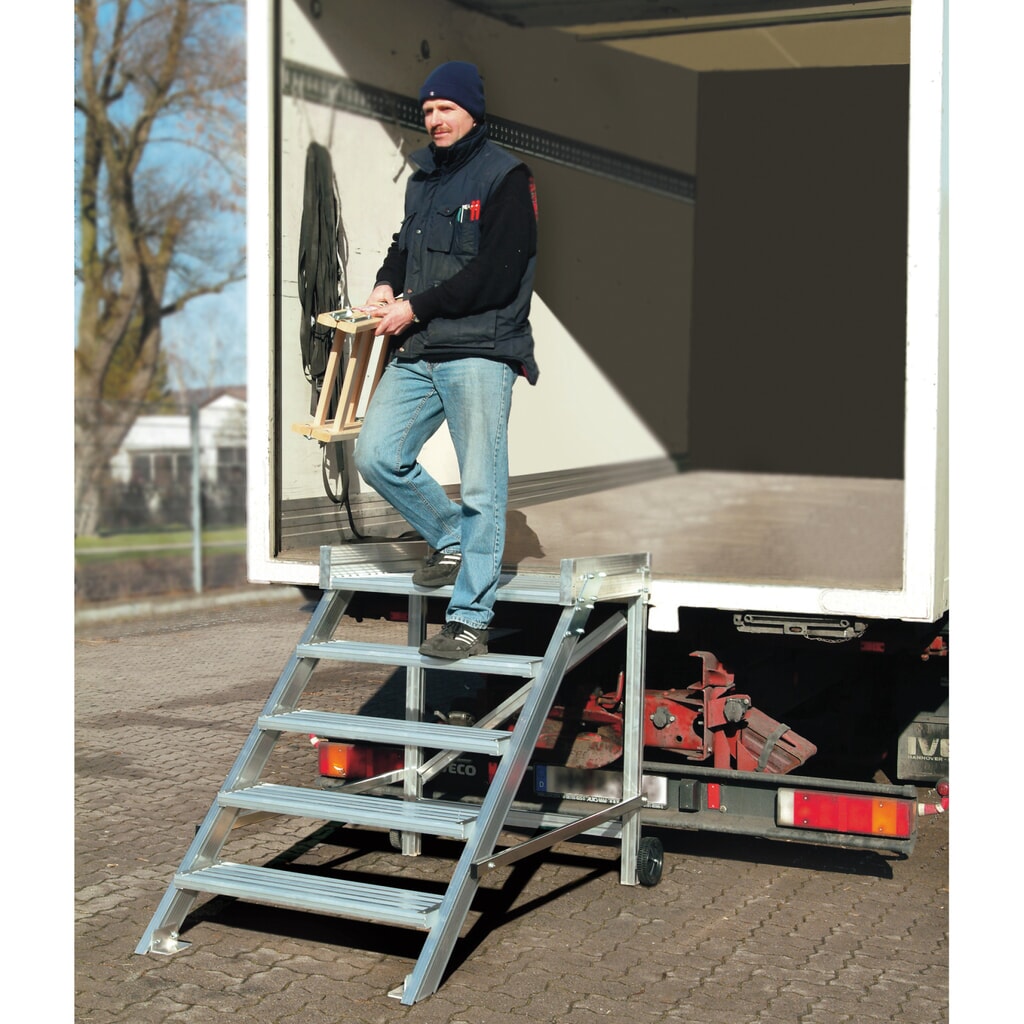 KRAUSE® STABILO bordestrap, verrijdbaar, tredebreedte 1.000 mm, stahoogte 0,60 m Product afbeelding: KRAUSE® STABILO bordestrap, verrijdbaar, tredebreedte 1.000 mm, stahoogte 0,60 m