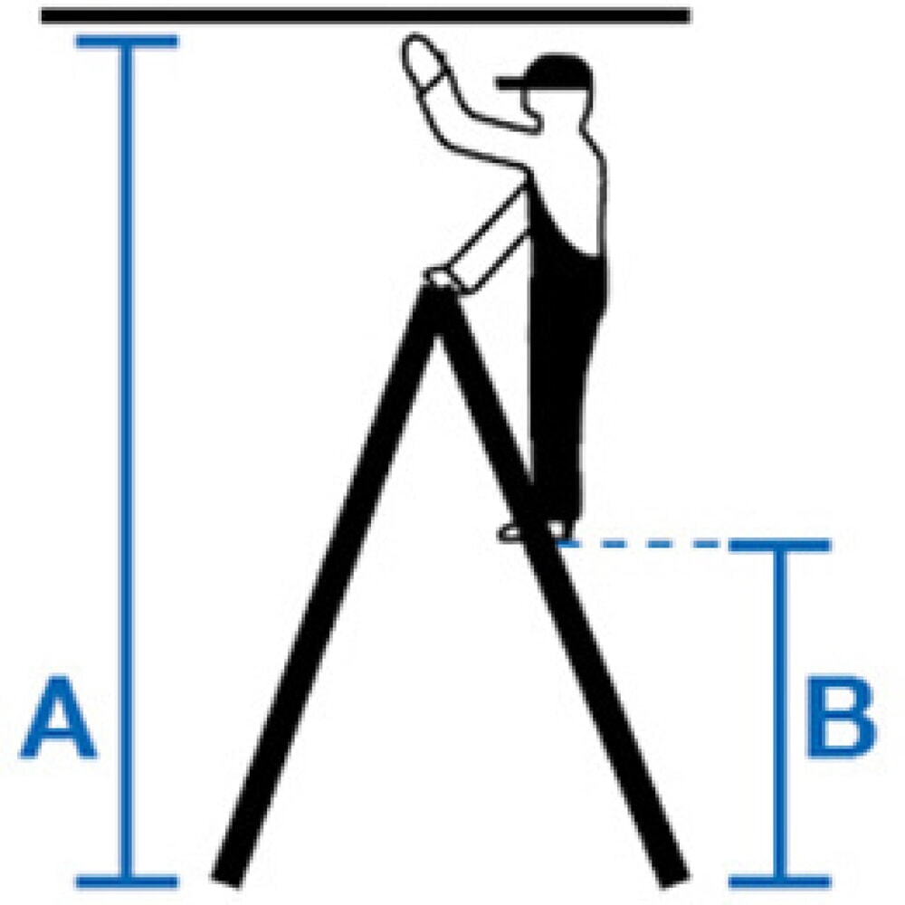 Productafbeelding nr. 5: KRAUSE® STABILO telescopische ladder met treden, dubbelzijdig toegankelijk, 2 x 5 treden