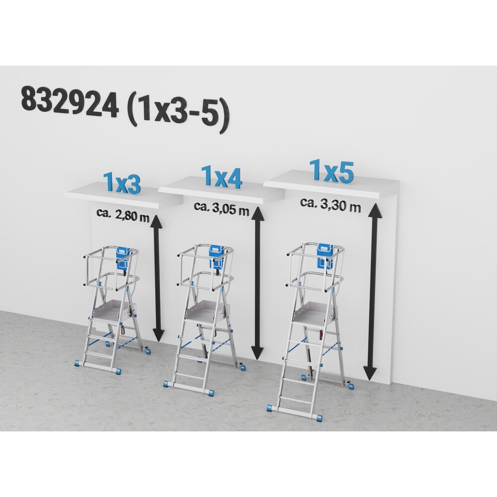 Productafbeelding nr. 16: KRAUSE® STABILO telescopische bordesladder met groot staplatform SkyMatic 3-5 sporten