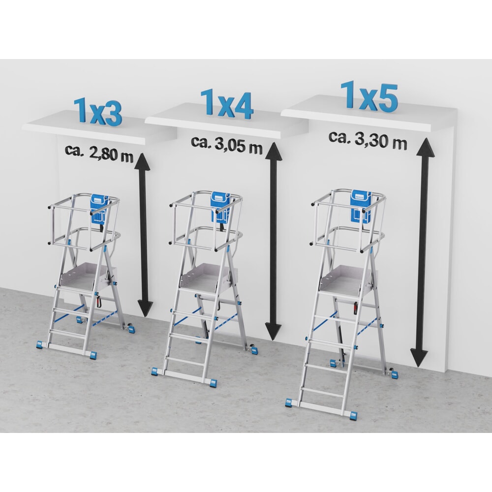 Productafbeelding nr. 17: KRAUSE® STABILO telescopische bordesladder met groot staplatform SkyMatic 3-5 sporten