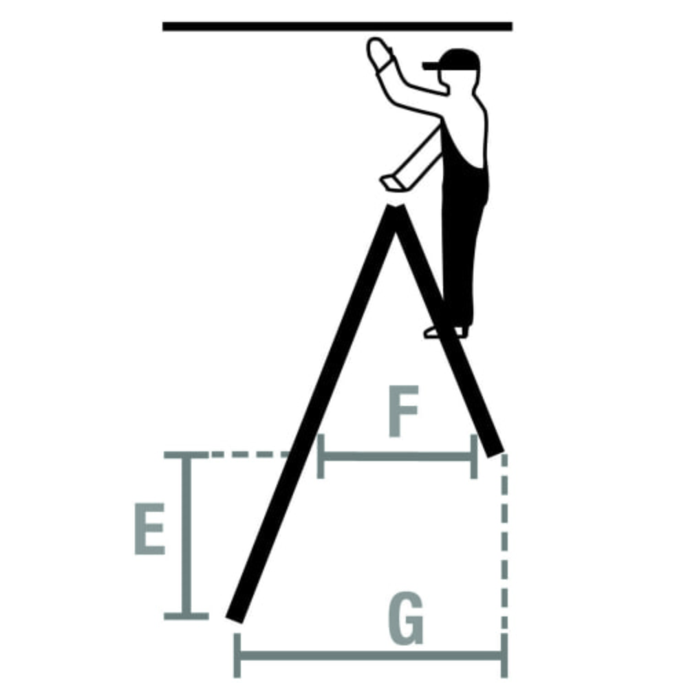 Productafbeelding nr. 7: KRAUSE® STABILO telescopische ladder met treden, dubbelzijdig toegankelijk, 2 x 5 treden