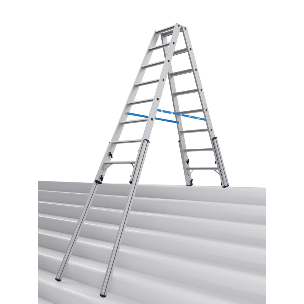 Productafbeelding nr. 1: KRAUSE® STABILO telescopische ladder met treden, dubbelzijdig toegankelijk, 2 x 8 treden