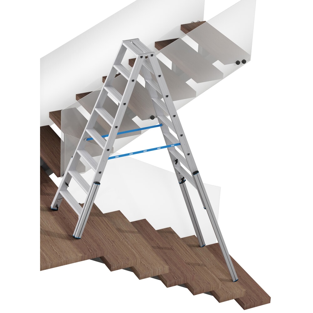 Productafbeelding nr. 16: KRAUSE® STABILO telescopische ladder met treden, dubbelzijdig toegankelijk, 2 x 8 treden