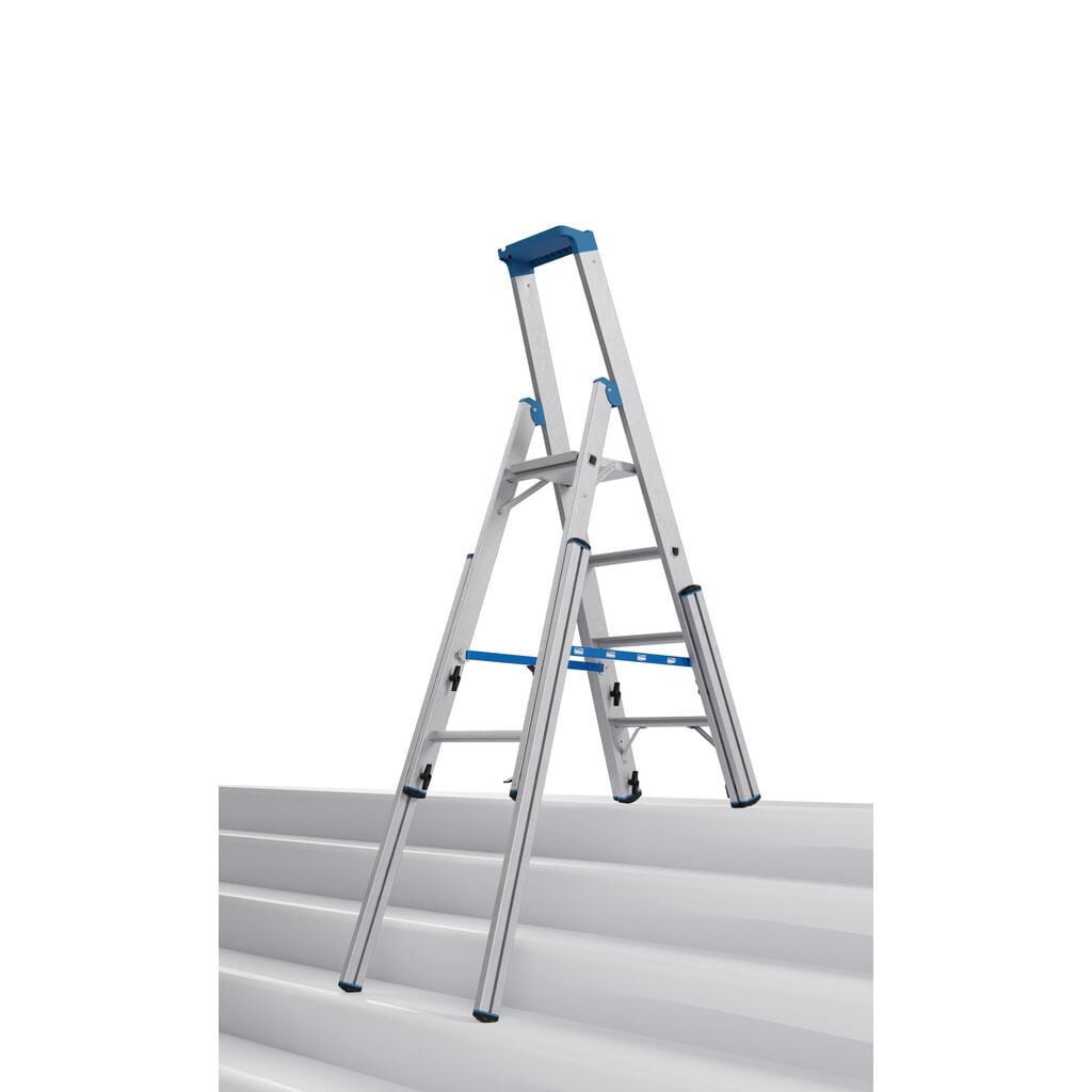 Product afbeelding: KRAUSE® STABILO telescopische ladder met treden, eenzijdig toegankelijk, 4 treden
