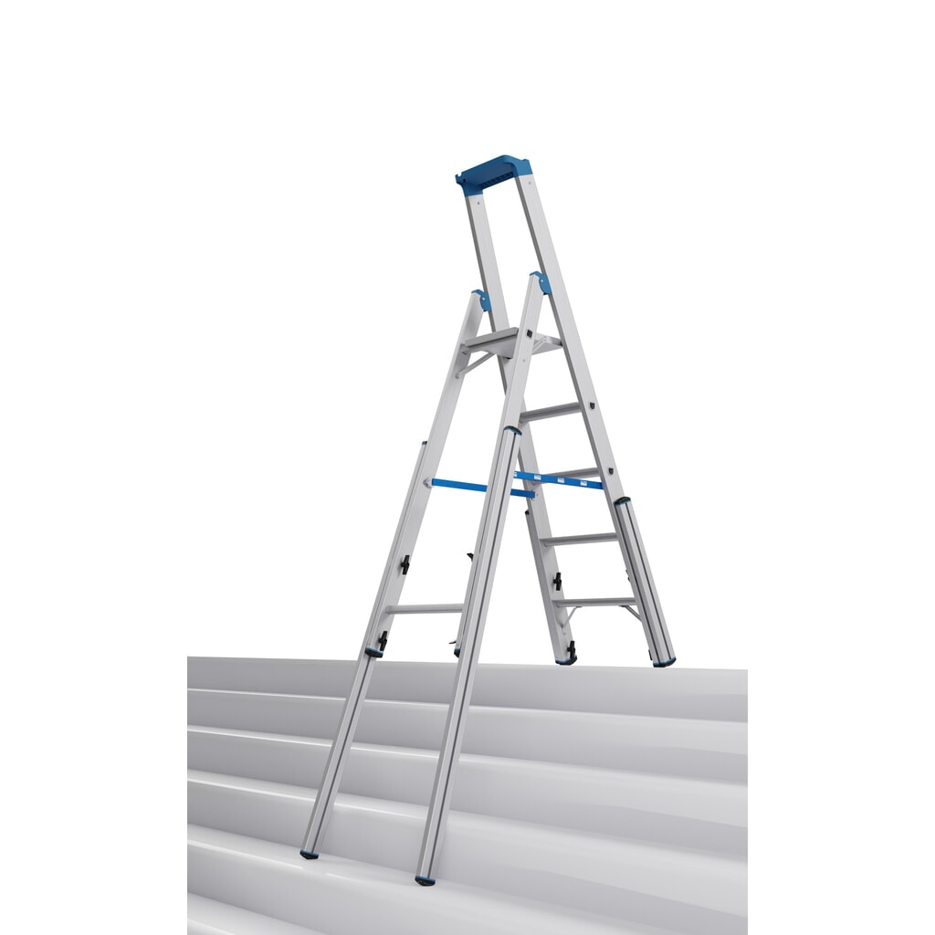 KRAUSE® STABILO telescopische ladder met treden, eenzijdig toegankelijk, 5 treden Product afbeelding: KRAUSE® STABILO telescopische ladder met treden, eenzijdig toegankelijk, 5 treden