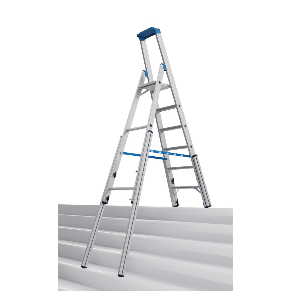 KRAUSE® STABILO telescopische ladder met treden, eenzijdig toegankelijk, 6 treden Product afbeelding: KRAUSE® STABILO telescopische ladder met treden, eenzijdig toegankelijk, 6 treden