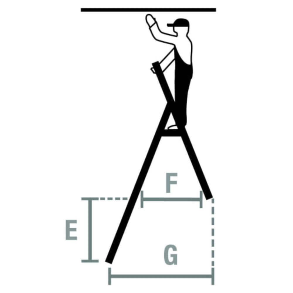 Productafbeelding nr. 12: KRAUSE® STABILO telescopische ladder met treden, eenzijdig toegankelijk, 4 treden