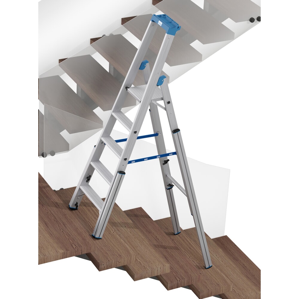 Productafbeelding nr. 19: KRAUSE® STABILO telescopische ladder met treden, eenzijdig toegankelijk, 5 treden