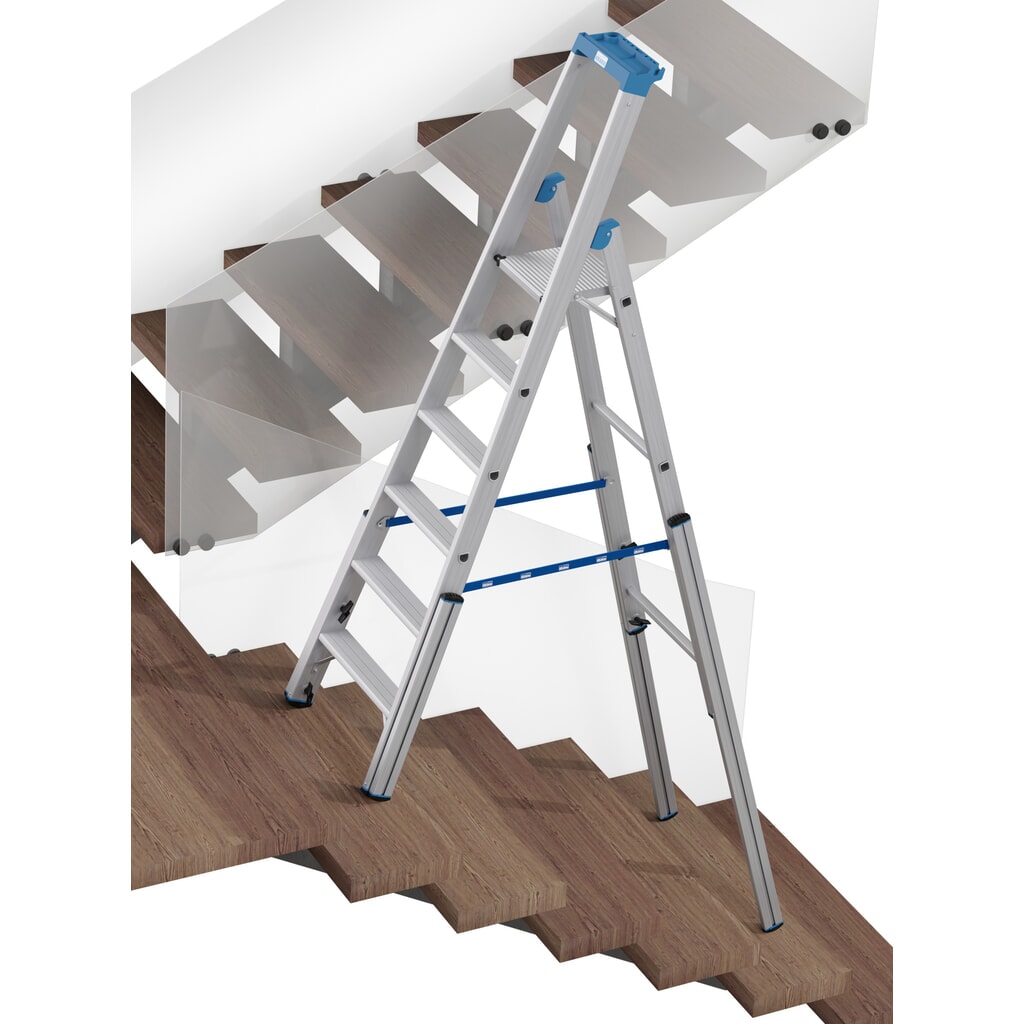 Productafbeelding nr. 4: KRAUSE® STABILO telescopische ladder met treden, eenzijdig toegankelijk, 6 treden