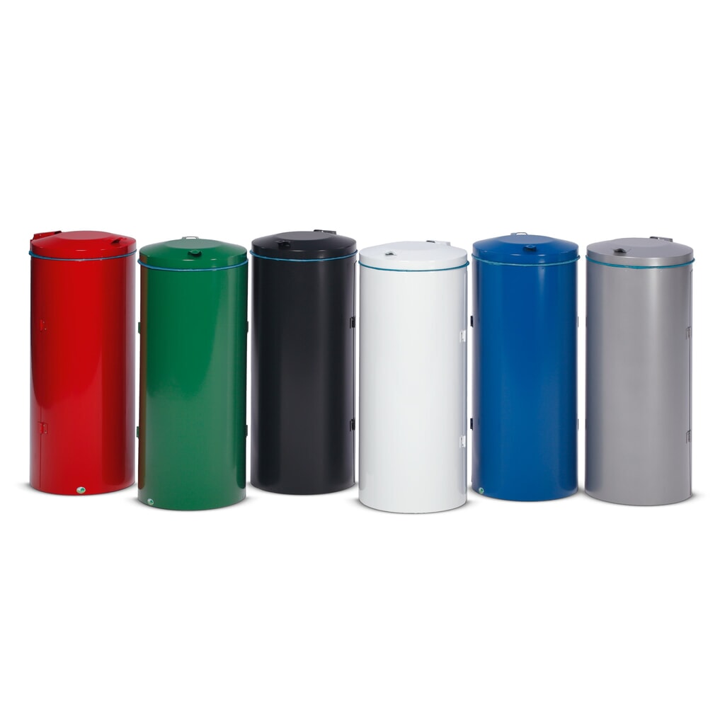 Kringloopafvalbak VAR®, 120 liter, dubbele draaideur, antraciet Product afbeelding: Kringloopafvalbak VAR®, 120 liter, dubbele draaideur, antraciet