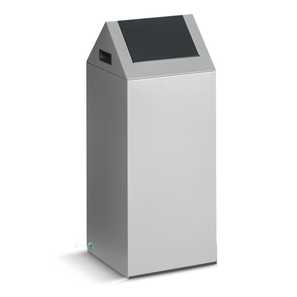 Product afbeelding: Kringloop afvalbak VAR®, 60 liter, vuurdovend, bak lichtgrijs, deksel hoekig/antraciet