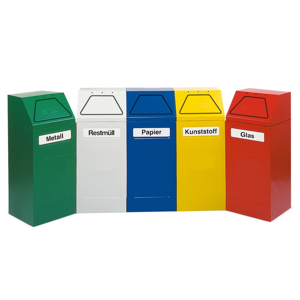 Product afbeelding: Kringloopafvalbak stumpf®, 65 liter, zelfsluitend, zelfdovend, geel