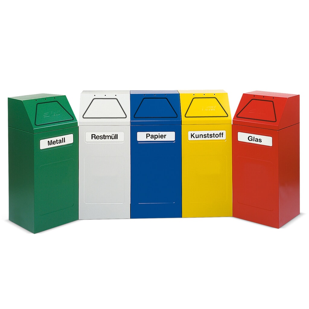 Kringloopafvalbak stumpf®, 65 liter, zelfsluitend, zelfdovend, groen Product afbeelding: Kringloopafvalbak stumpf®, 65 liter, zelfsluitend, zelfdovend, groen