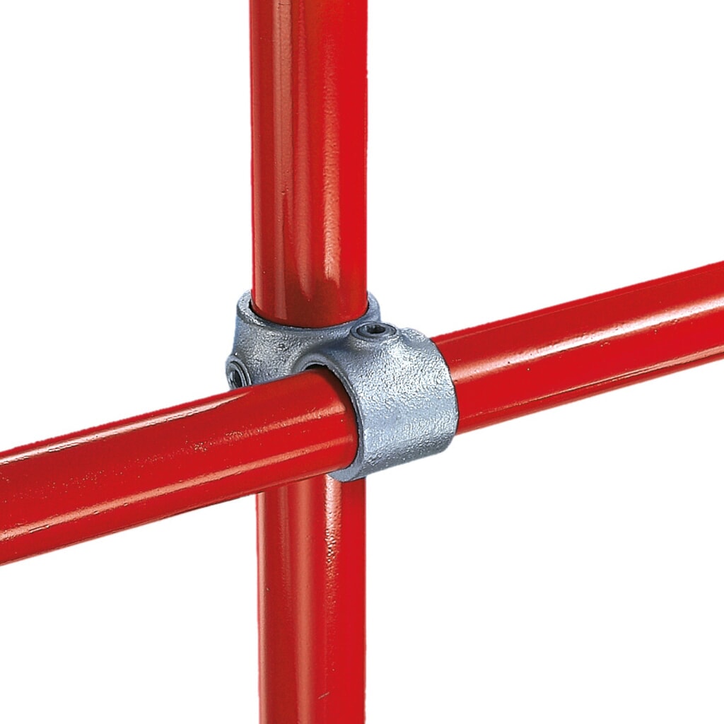 Kruisverbinding met 2 doorgangen, buiten-Ø buis 26,9 mm Product afbeelding: Kruisverbinding met 2 doorgangen, buiten-Ø buis 26,9 mm