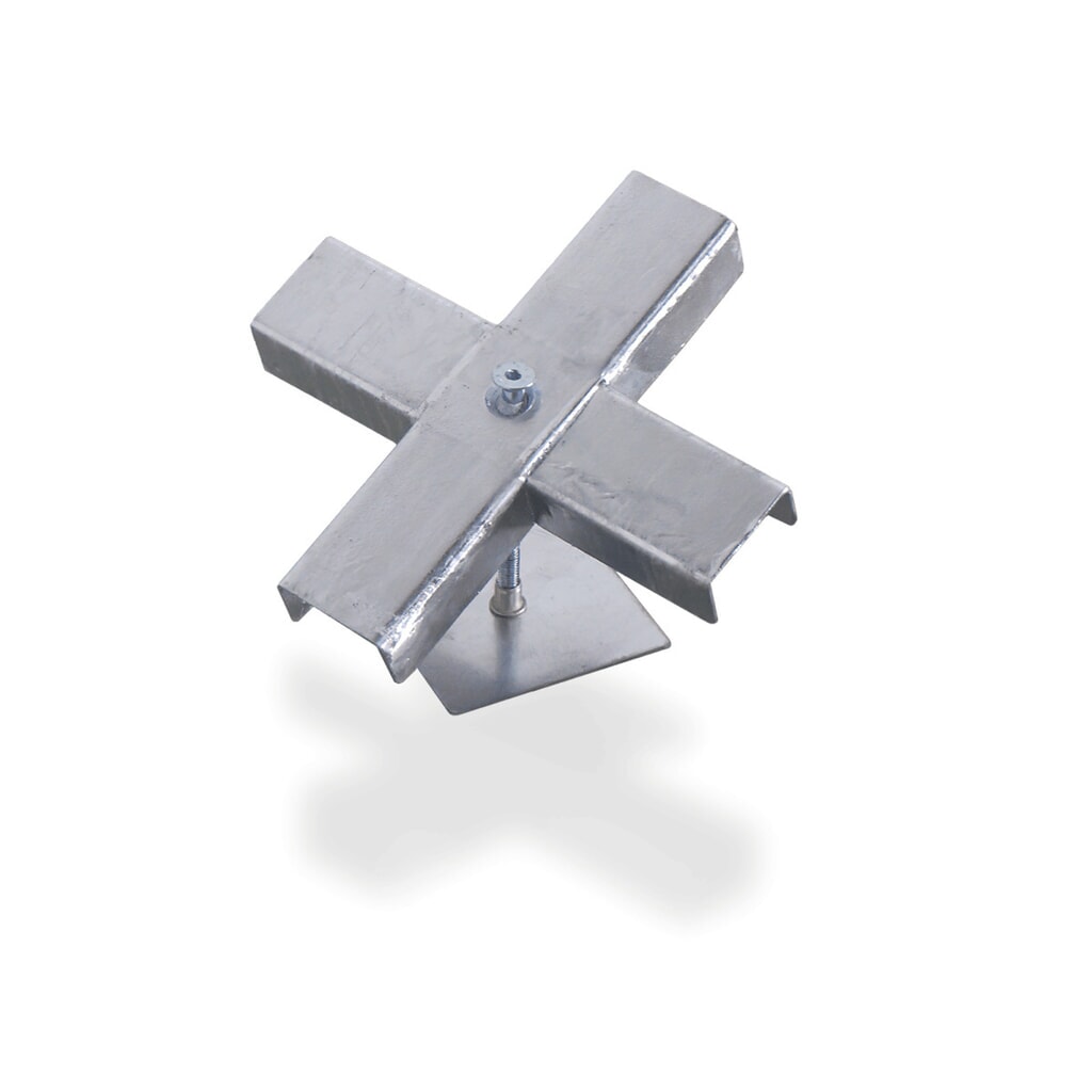 Kruisverbinding voor lage lekbak van staal, cap. 6.500 kg/m² Product afbeelding: Kruisverbinding voor lage lekbak van staal, cap. 6.500 kg/m²