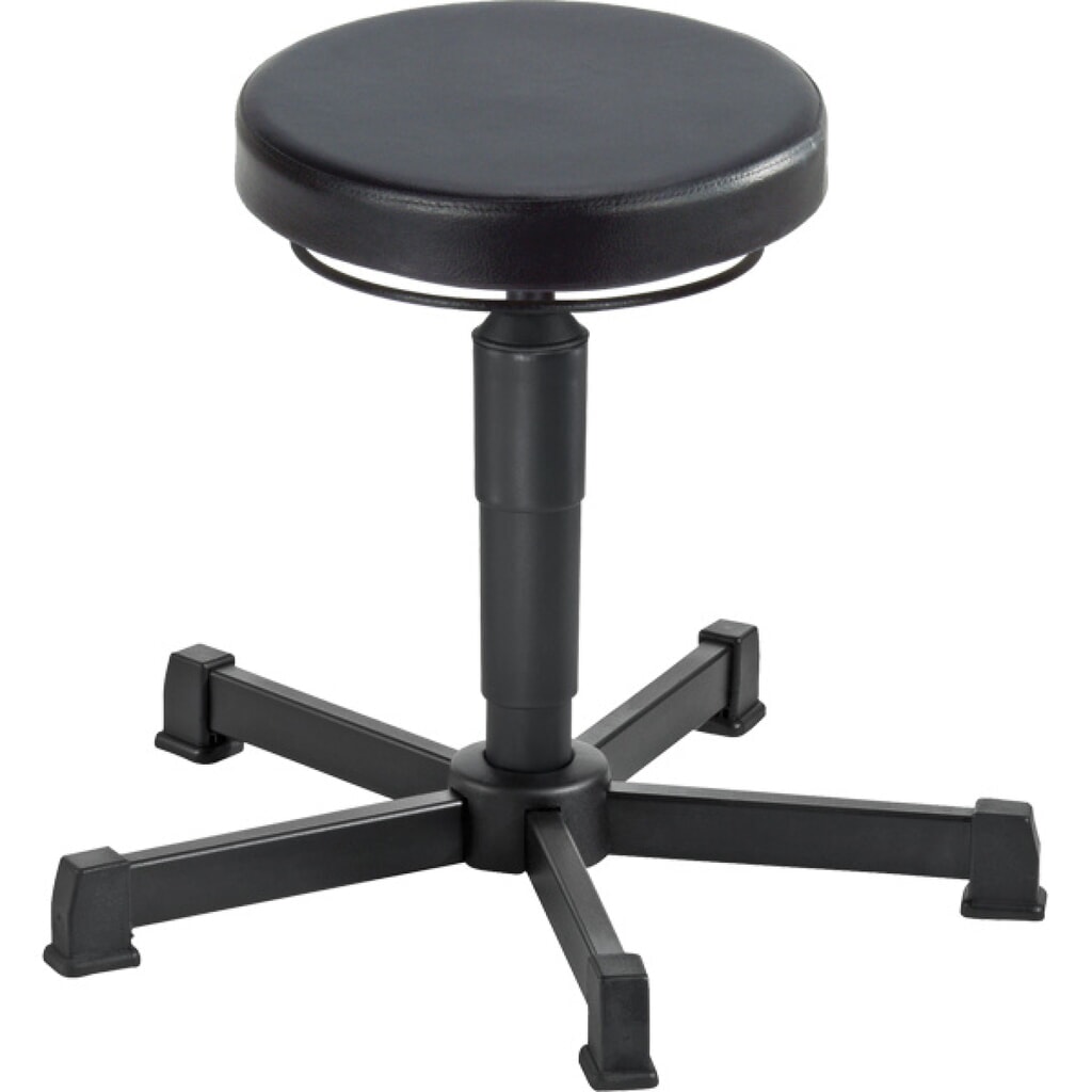 Product afbeelding: Kruk Allround, PU-zitting, zithoogte 360-490 mm, stalen onderstel, vloerglijders