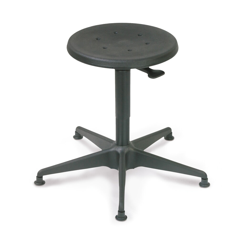Kruk HEMMDAL, zitting uit beukenhout, zithoogte 380-515 mm, stalen onderstel, vloerglijders Product afbeelding: Kruk HEMMDAL, zitting uit beukenhout, zithoogte 380-515 mm, stalen onderstel, vloerglijders