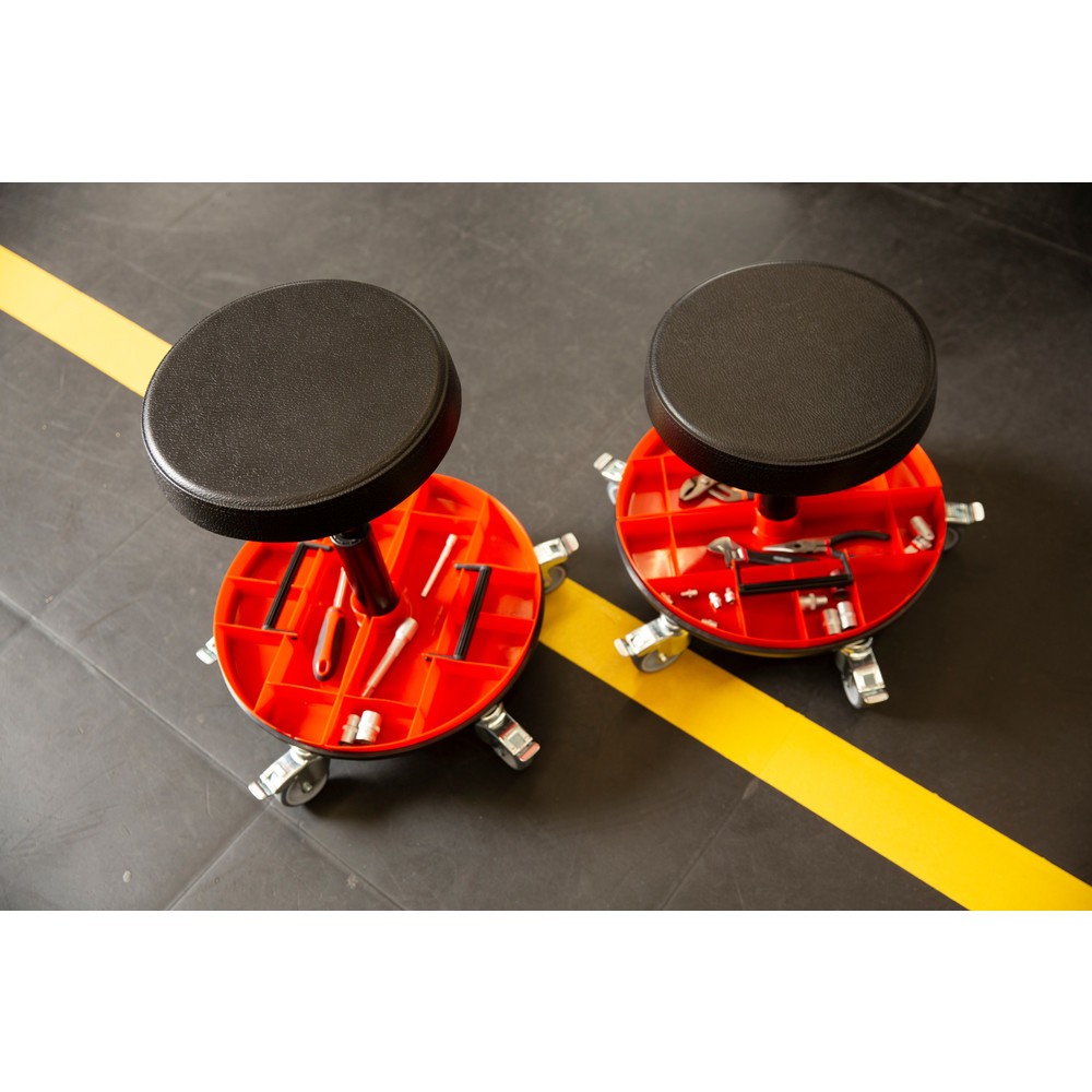 Productafbeelding nr. 6: Kruk met 2-delige gereedschapsbak, zithoogte 520-545 mm, wielen