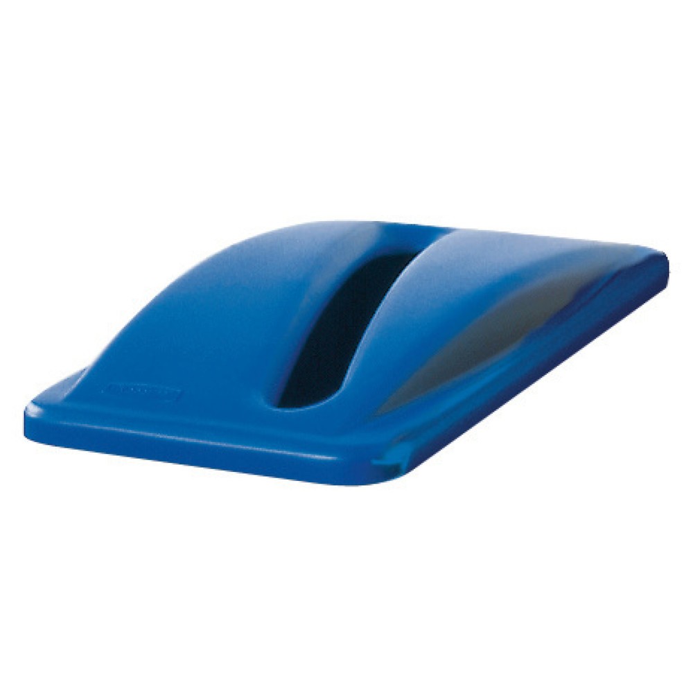 Product afbeelding: Kunststof deksel voor kringloopafvalbak Rubbermaid® Slim Jim®, 60 en 87 liter, inwerpopening voor papier, blauw