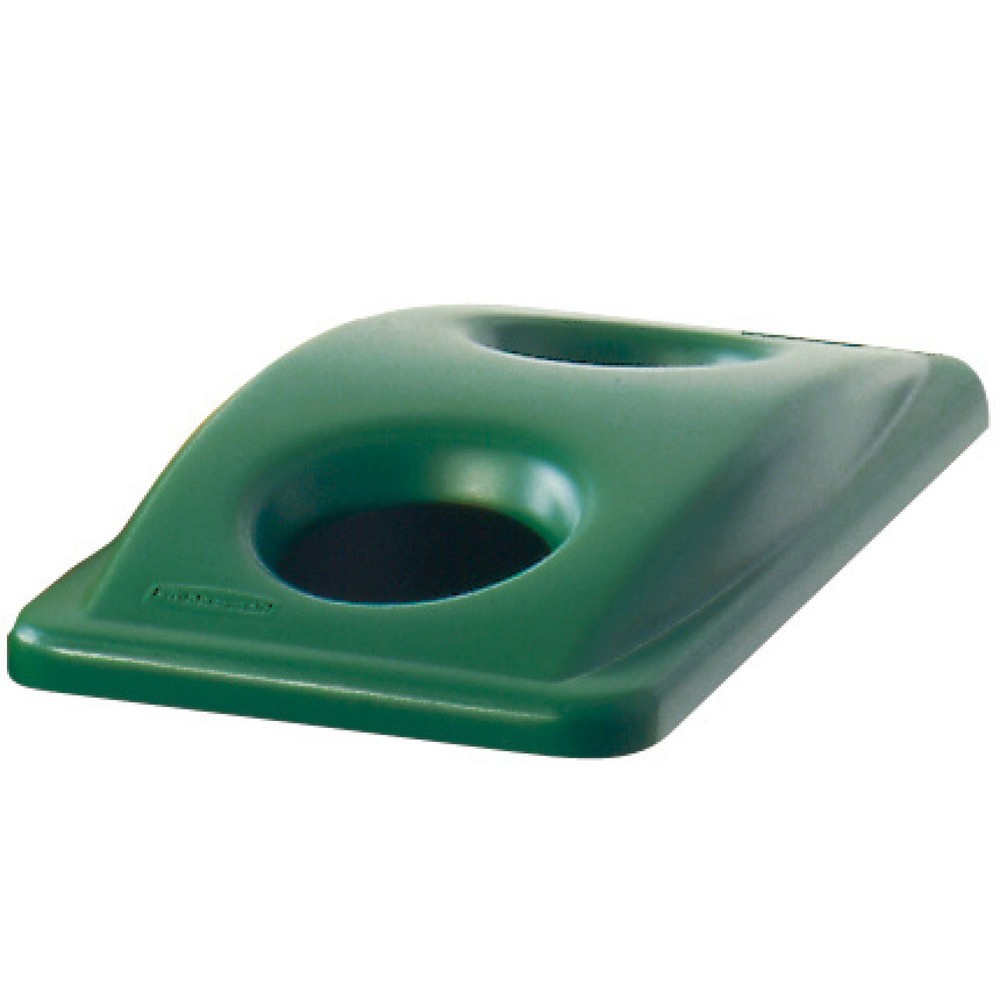 Product afbeelding: Kunststof deksel voor kringloopafvalbak Rubbermaid® Slim Jim®, 60 en 87 liter, met inwerpopening, groen