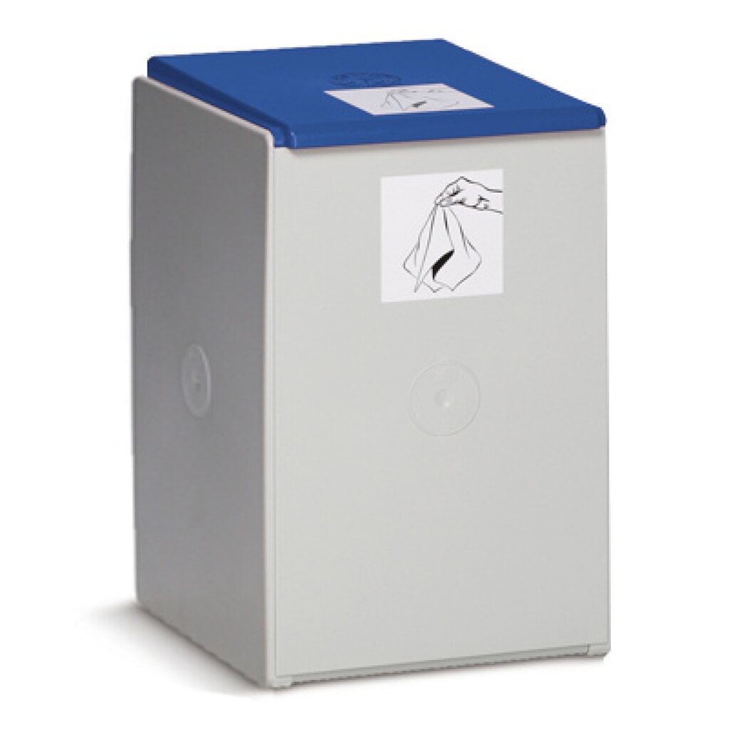 Kringloopafvalbak VAR®, 40 liter, deksel blauw Product afbeelding: Kringloopafvalbak VAR®, 40 liter, deksel blauw