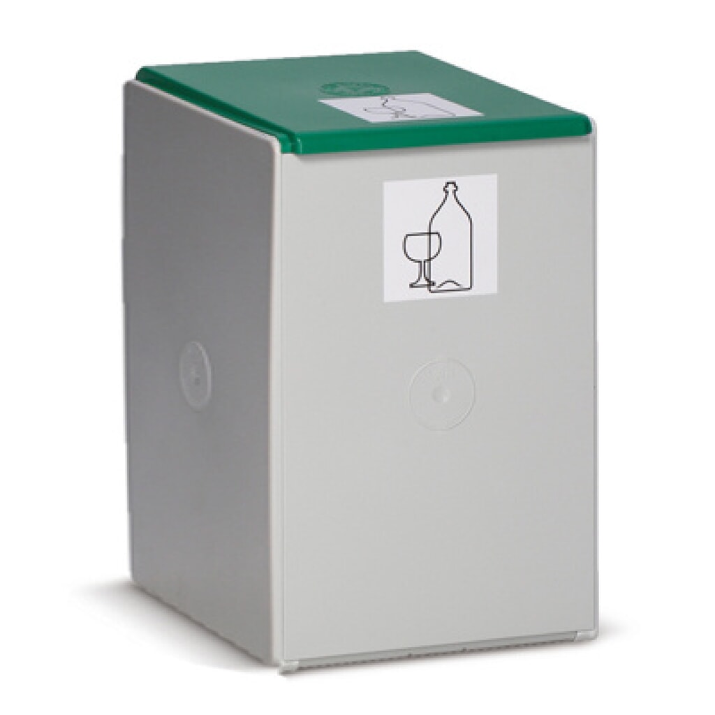 Kringloopafvalbak VAR®, 60 liter, deksel groen Product afbeelding: Kringloopafvalbak VAR®, 60 liter, deksel groen