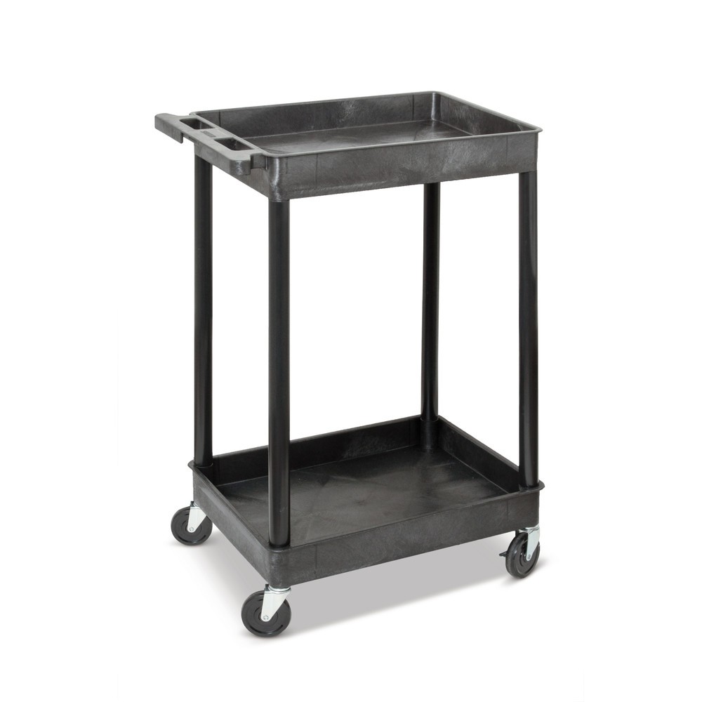 Product afbeelding: Kunststof transportwagen HEMMDAL, met kuipen, 2 etages, zwart