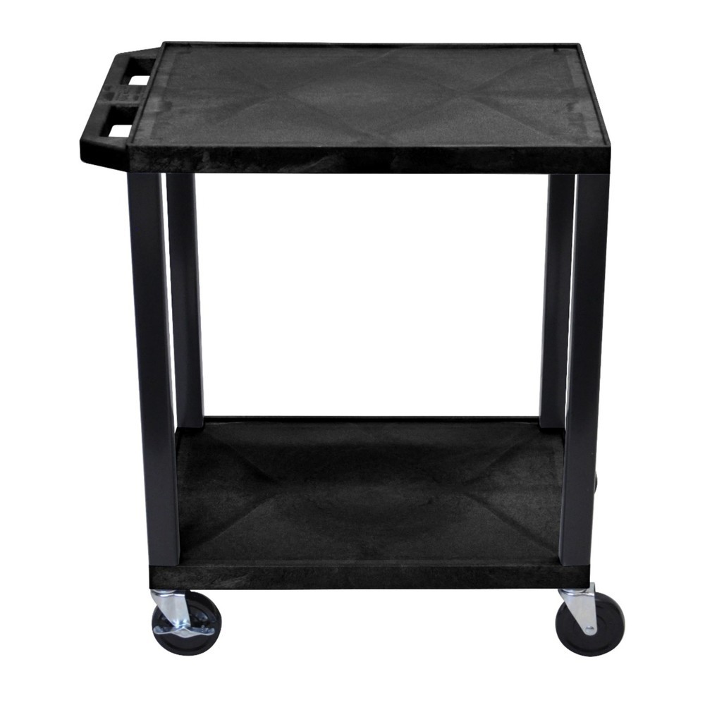 Product afbeelding: Kunststof transportwagen HEMMDAL, met laadvlakken, 2 etages, zwart