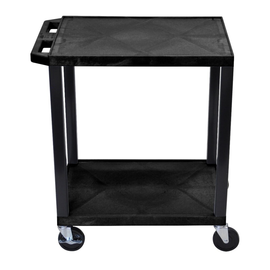 Product afbeelding: Kunststof transportwagen HEMMDAL, met laadvlakken, 2 etages, zwart