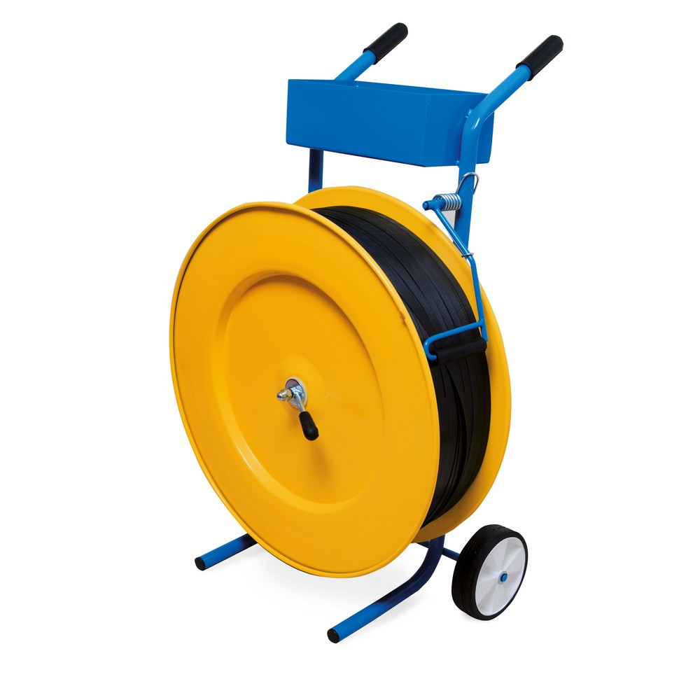 Product afbeelding: Kunststofbandafroller Universal, voor bandbreedte 13, 16 mm, geel