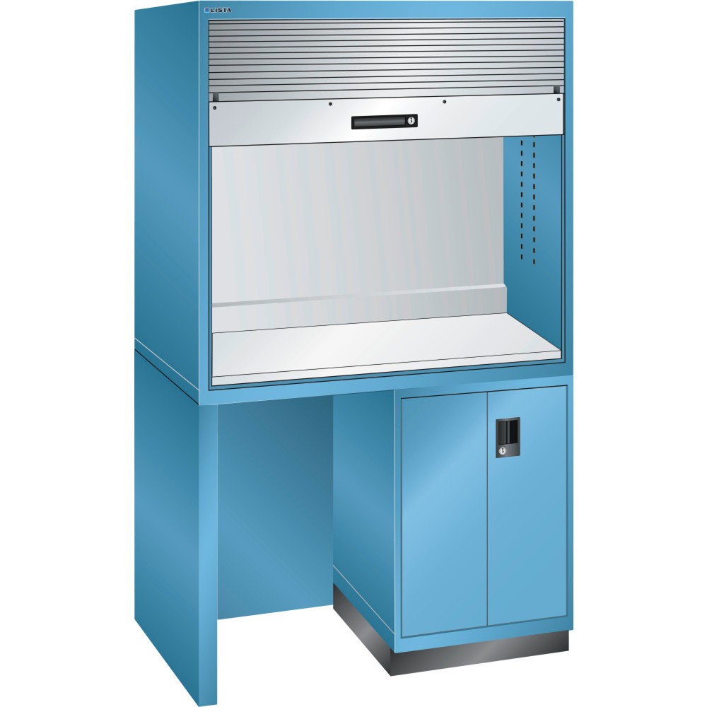 Product afbeelding: Kwaliteitsstation LISTA 2x36x36E, (bxdxh) 1434x725x2100 mm, zonder stekkerlijst, lichtblauw
