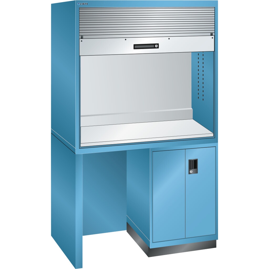 Product afbeelding: Kwaliteitsstation LISTA 2x36x36E, (bxdxh) 1434x725x2100 mm, zonder stekkerlijst, lichtblauw