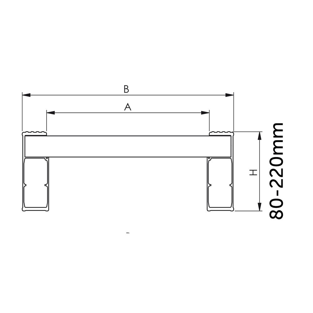 Productafbeelding nr. 7: Laadrails met roeden, zonder rand, cap. 1.660 kg/paar, lengte 2.340 mm