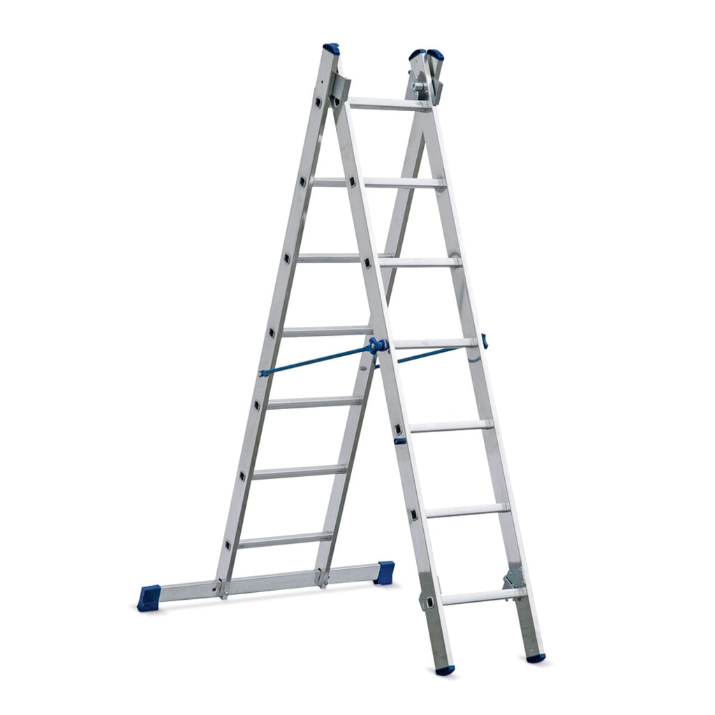 Schuifladder BASIC, 2-delig, stahoogte 3,43 m Productafbeelding nr. 1: Schuifladder BASIC, 2-delig, stahoogte 3,43 m
