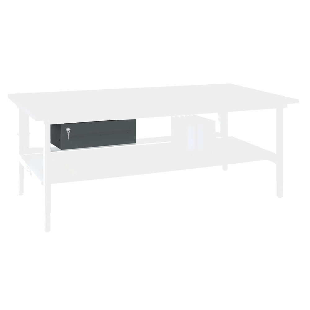 Product afbeelding: Lade, afsluitbaar, voor paktafel, hxbxd 160 x 490 x 450 mm, antraciet