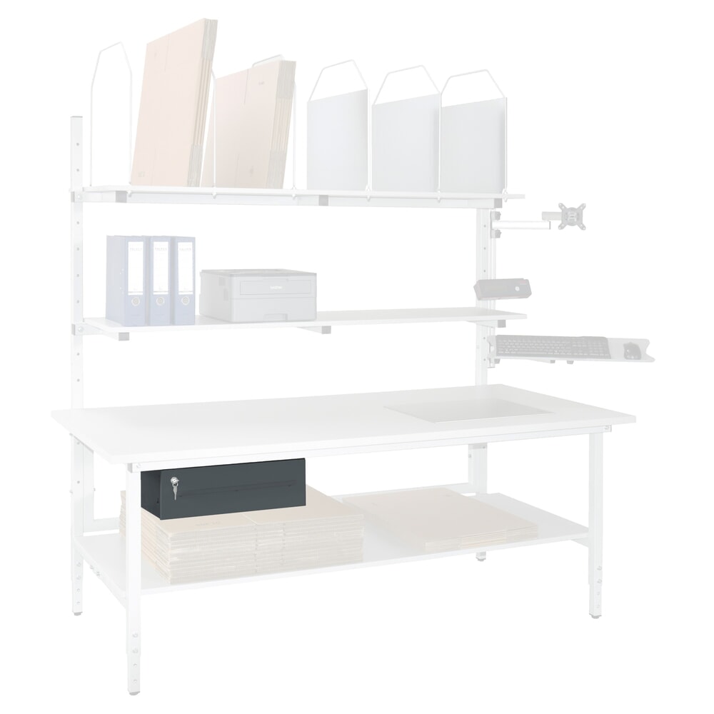 Productafbeelding nr. 2: Lade, afsluitbaar, voor paktafel, hxbxd 160 x 490 x 450 mm, antraciet