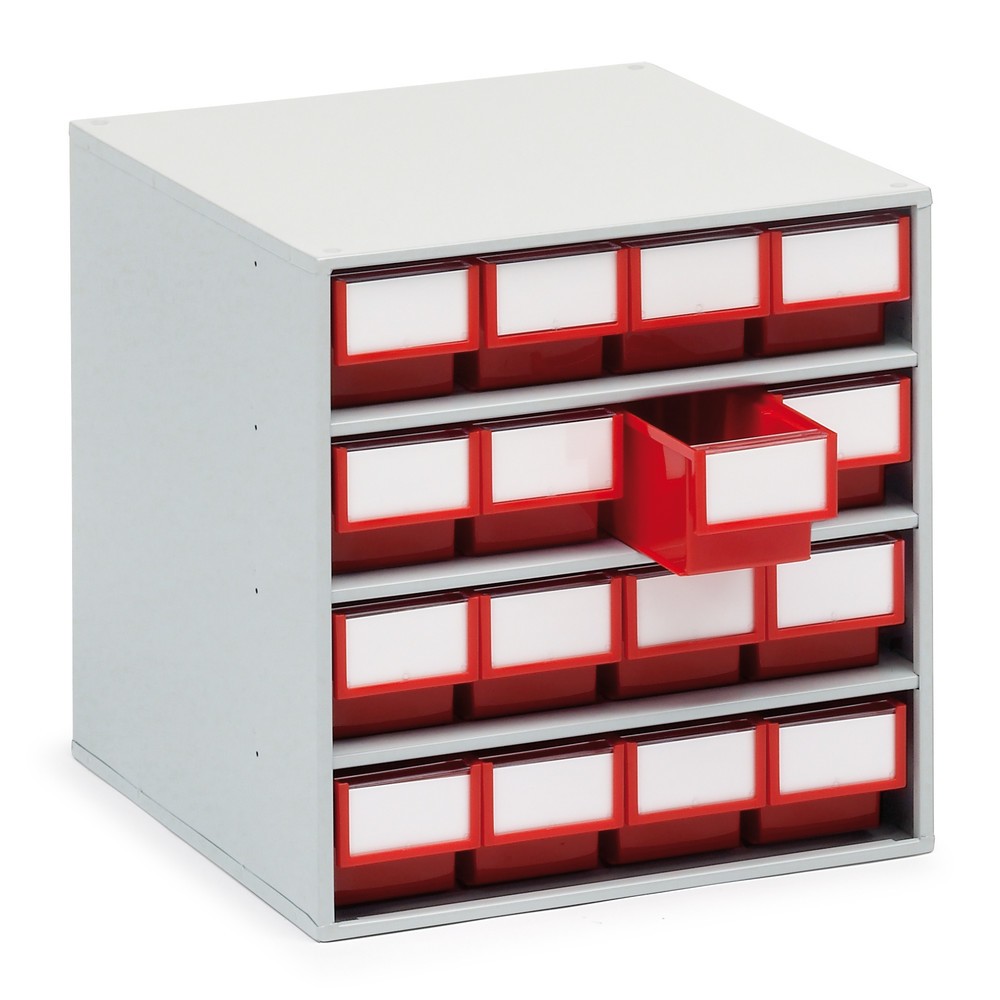 Productafbeelding nr. 1: Ladekast, 16 laden, diepte 400 mm, rood