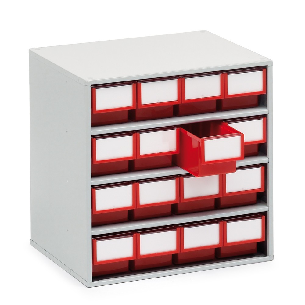 Product afbeelding: Ladekast, 16 laden, diepte 300 mm, rood