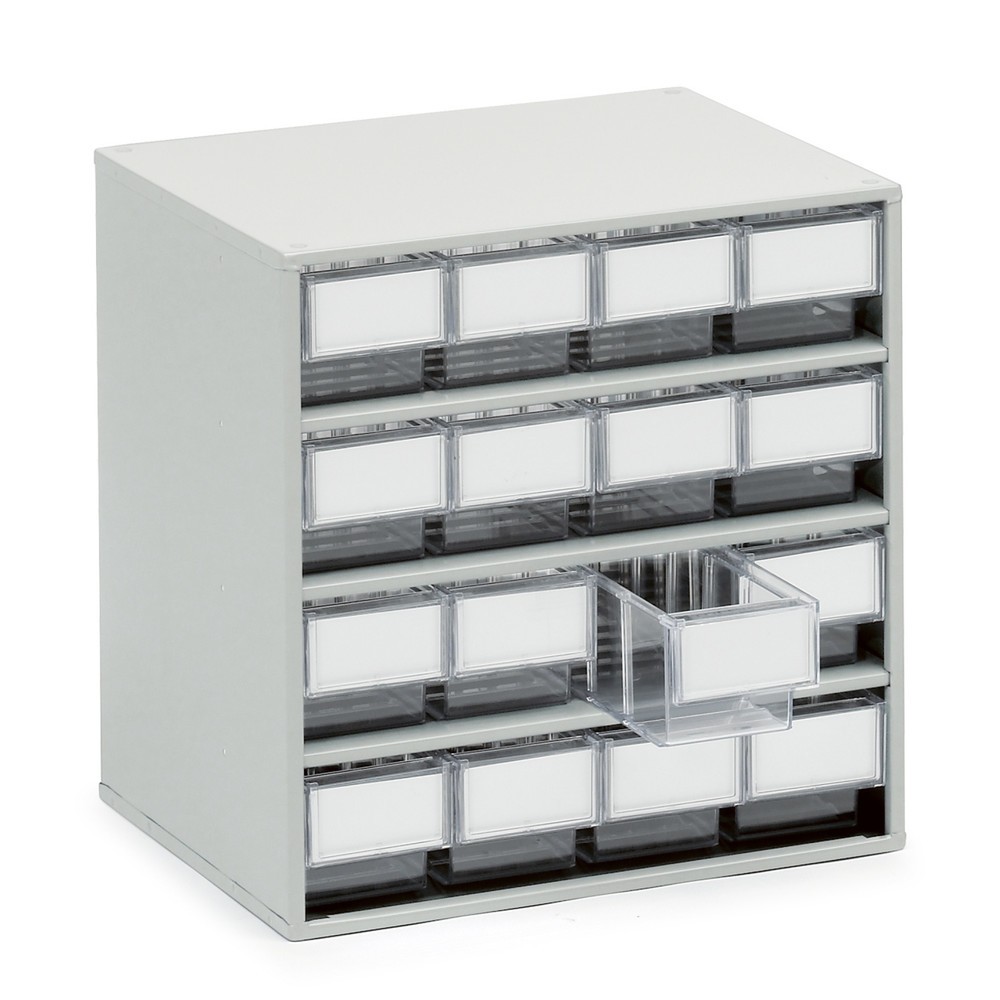 Product afbeelding: Ladekast, 16 laden, diepte 300 mm, doorzichtig