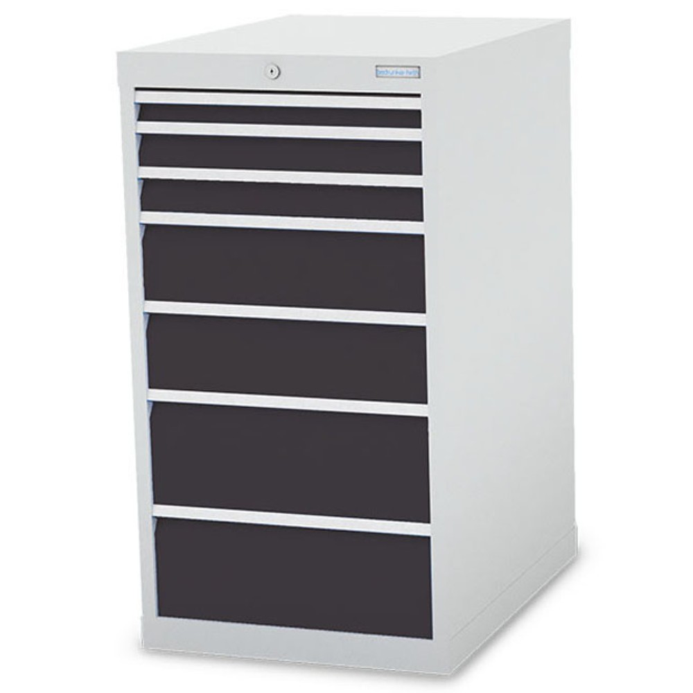 Product afbeelding: Ladekast Bedrunka+Hirth R 18-24, hxbxd 1.019 x 555 x 736 mm, lichtgrijs, antracietgrijs, 7 lades 1x50+ 2x75 + 2x150 + 2x200 mm