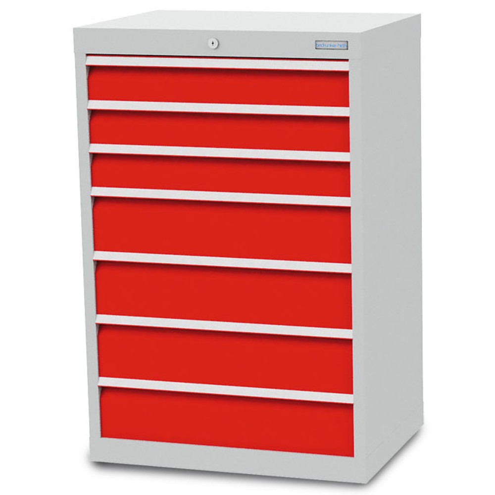 Product afbeelding: Ladekast Bedrunka+Hirth R 24-16, hxbxd 1.019 x 680 x 500 mm, lichtgrijs, lichtblauw, 7 lades