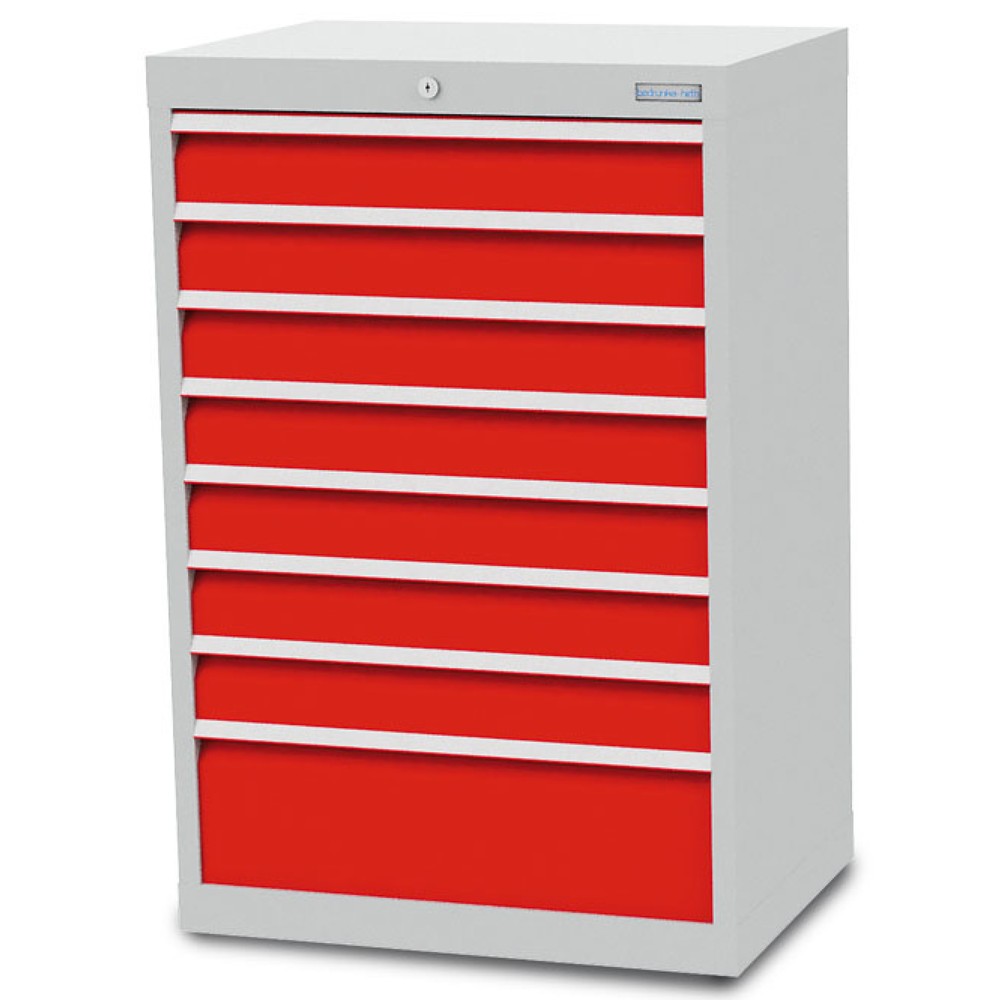 Product afbeelding: Ladekast Bedrunka+Hirth R 24-16, hxbxd 1.019 x 680 x 500 mm, lichtgrijs, lichtblauw, 8 lades