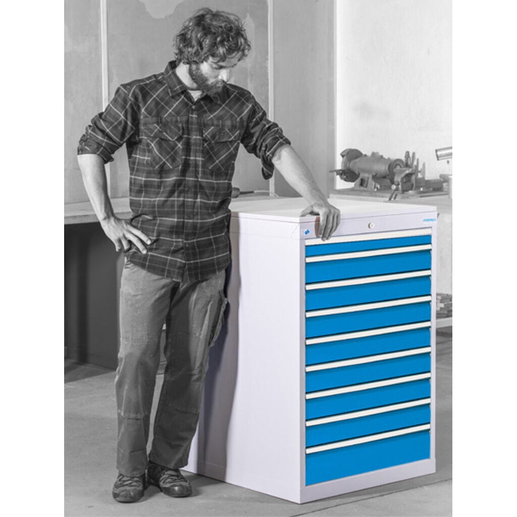 Ladekast Bedrunka+Hirth R 18-24, hxbxd 1.019 x 555 x 736 mm, lichtgrijs, antracietgrijs, 9 lades 9x100 mm Productafbeelding nr. 5: Ladekast Bedrunka+Hirth R 18-24, hxbxd 1.019 x 555 x 736 mm, lichtgrijs, antracietgrijs, 9 lades 9x100 mm