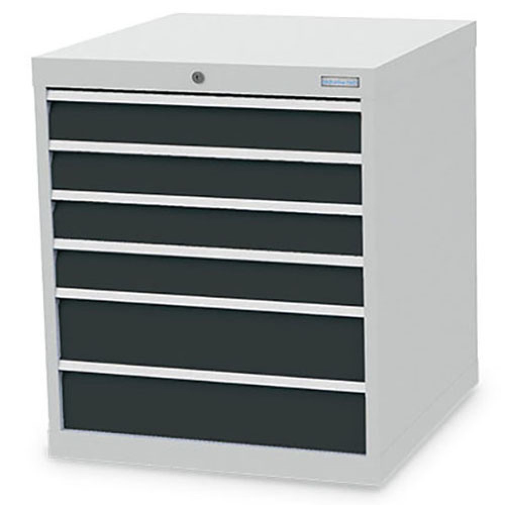 Productafbeelding nr. 1: Ladekast Bedrunka+Hirth R 24-24, hxbxd 819 x 705 x 736 mm, lichtgrijs, antracietgrijs, 6 lades 4x100 + 2x150 mm