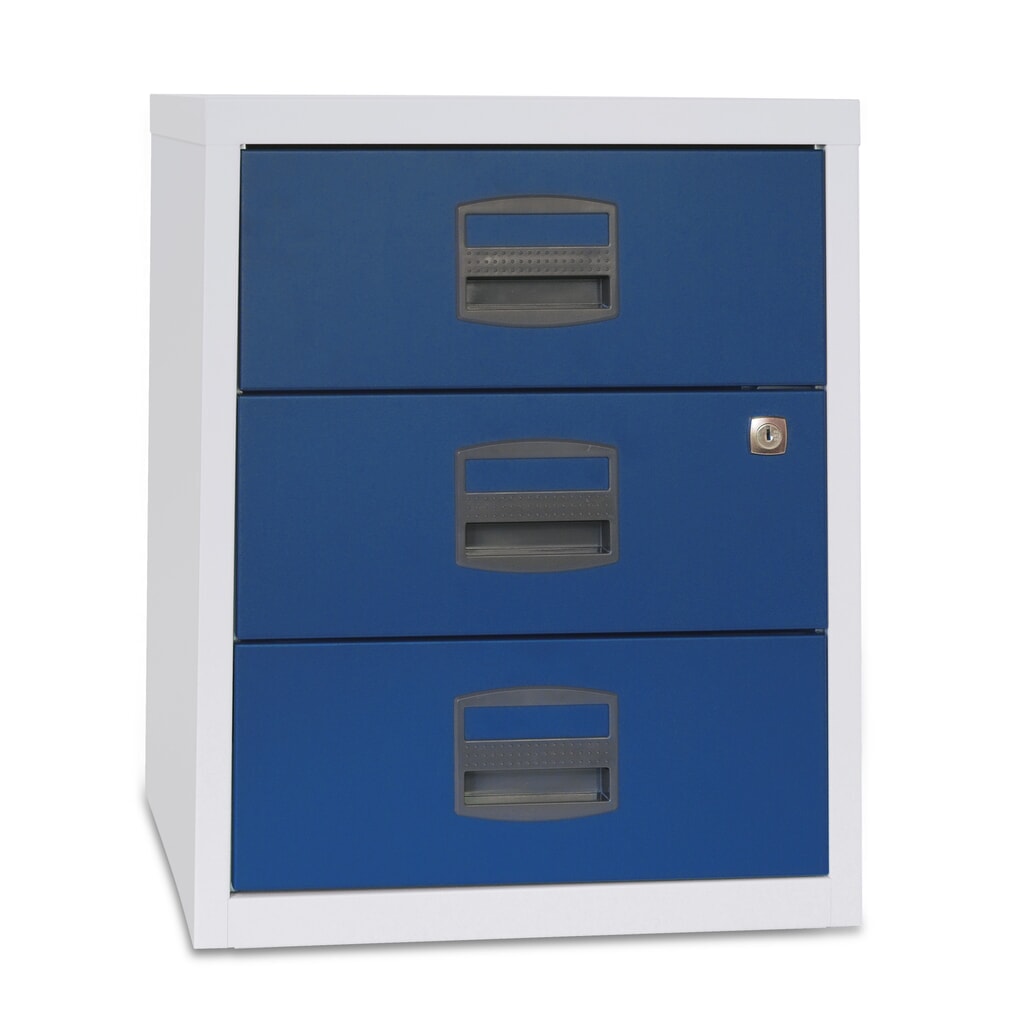 Ladekast BISLEY met 3 materiaallades, zwart Product afbeelding: Ladekast BISLEY met 3 materiaallades, zwart