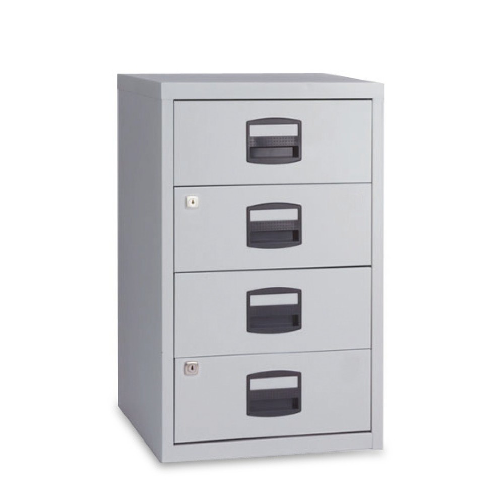 Product afbeelding: Ladekast BISLEY met 4 materiaallades, grijs/blauw