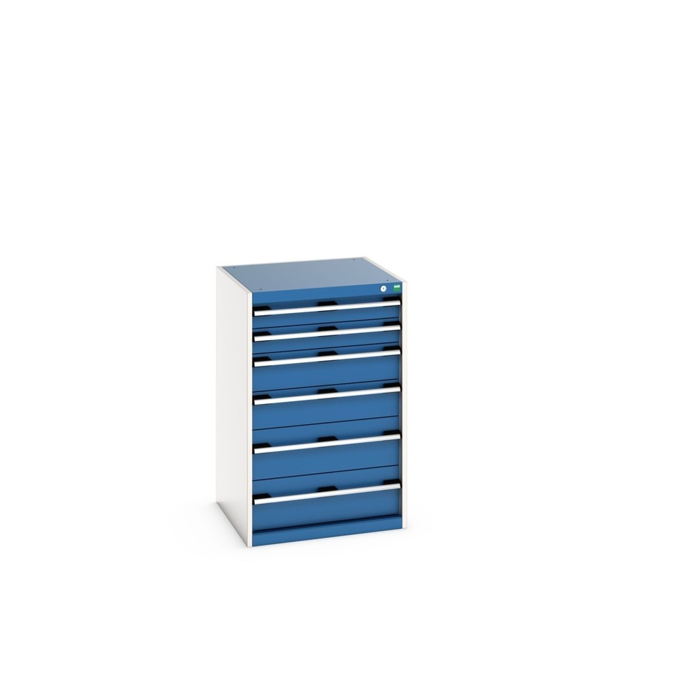 Product afbeelding: bott cubio ladekast, lades 2 x 100 + 2 x 150 + 2 x 200 mm, draagvermogen elk 75 kg, breedte 650 mm, gentiaanblauw
