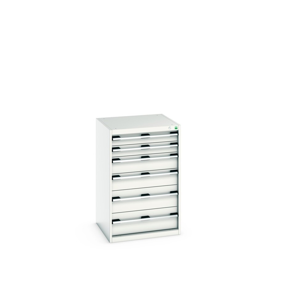 Product afbeelding: bott cubio ladekast, lades 2 x 100 + 2 x 150 + 2 x 200 mm, draagvermogen elk 75 kg, breedte 650 mm, lichtgrijs