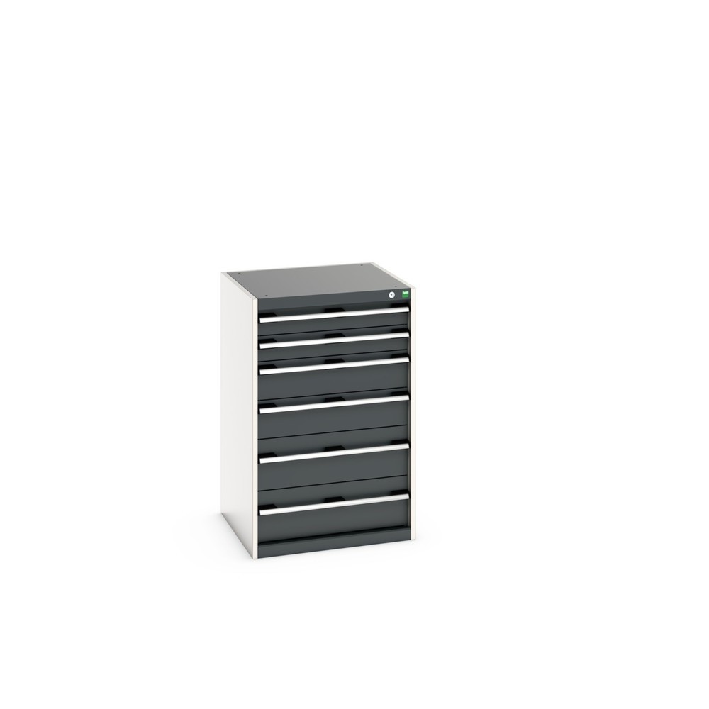 Product afbeelding: bott cubio ladekast, lades 2 x 100 + 2 x 150 + 2 x 200 mm, draagvermogen elk 75 kg, breedte 650 mm, antracietgrijs